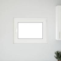 Kelderraam "RISOR" 80x70 cm draai-kiep DIN rechts wit - thumbnail