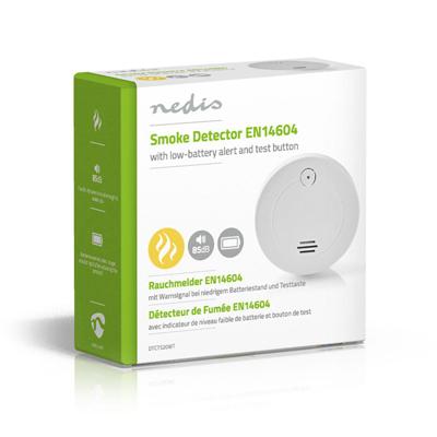 Nedis Rookmelder | EN 14604 | Met testknop | 85 dB | Wit | 1 stuks - DTCTS20WT - DTCTS20WT