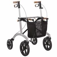Saljol Rollator aluminium (6,4 kg) | Met zachte comfort banden | Grote voorwielen | Lichtgewicht rollator | Kleur: Pearl grey - thumbnail