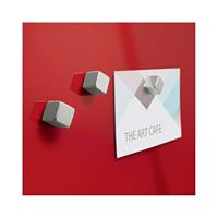 Sigel SI-GL402 Glasmagneetbord Artverum LED Light 480x480x15 Rood - thumbnail