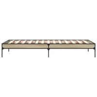 Bedframe bewerkt hout en metaal sonoma eikenkleurig 100x200 cm - thumbnail