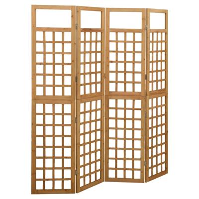VidaXL Kamerscherm/trellis met 4 panelen161x180 cm massief vurenhout