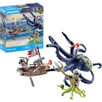 PLAYMOBIL 71419 Piraat met gigantische octopus - Piraten - Met een piraat, een kanon en een gigantisch octopusmonster - Vanaf 4 jaar - thumbnail