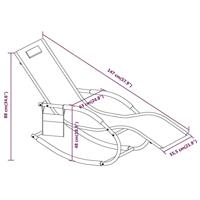 Ligbed schommelend staal en textileen zwart - thumbnail