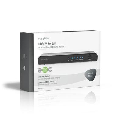 HDMI Switch | 5-Poorts - 5x HDMI-Ingang | 1x HDMI-Uitgang | 4K2K@60FPS / HDCP2.2 HDMI Switch | 5-Poorts - 5x HDMI-Ingang | 1x HDMI-Uitgang | 4K2K@60FPS / HDCP2.2