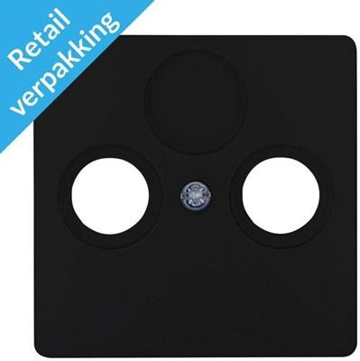 Enzo Kopp paris mat zwart afdekplaat voor coax - 4625240