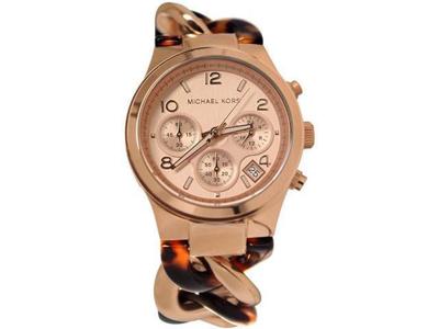 Michael Kors Watches Runway Twist Watch (schildpad/Rosegoud) Michael Kors Watches Runway Twist Watch (schildpad/Rosegoud)