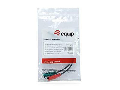 Equip 147943 audio kabel 1,5 m 2 x 3.5mm 3.5mm Zwart Equip 147943 audio kabel 1,5 m 2 x 3.5mm 3.5mm Zwart