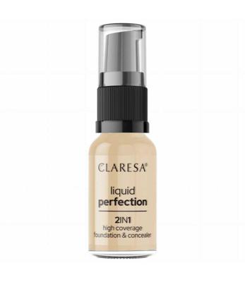 Claresa liquid perfection 2-in-1 concealer en foundation 103.5 light nude 18gr.