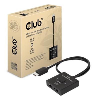 club3D HDMI Switch 2-in-1 bidirektional HDMI-switch 2 poorten 7680 x 4320 Pixel club3D HDMI Switch 2-in-1 bidirektional HDMI-switch 2 poorten 7680 x 4320 Pixel
