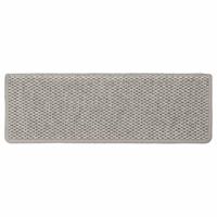 Trapmatten zelfklevend 15 st sisal-look 65x25 cm zilverkleurig - thumbnail