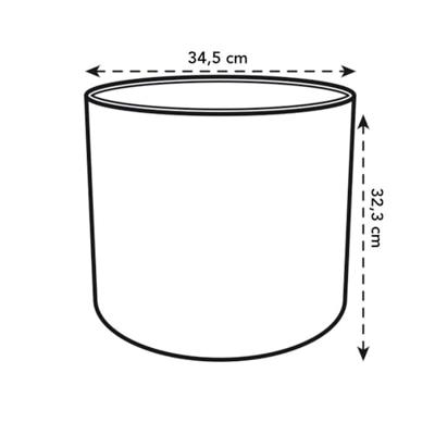 ELHO B.for Soft Round bloempot 35 - Wit - Ø 35 x H 32 cm - binnenkant - 100% gerecycled