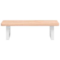 Badkamer wandschap staal en massief beukenhout - thumbnail