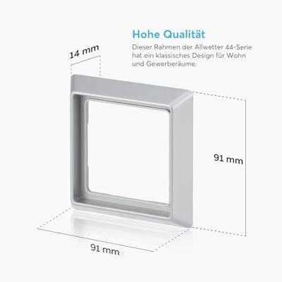 Busch-Jaeger 1-voudig Frame Frame Allweather 44 (IP44) Witaluminium (RAL 9006), Aluminium 2CKA001730A0276 Busch-Jaeger 1-voudig Frame Frame Allweather 44 (IP44) Witaluminium (RAL 9006), Aluminium 2CKA001730A0276