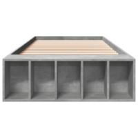 Bedframe bewerkt hout betongrijs 90x190 cm - thumbnail