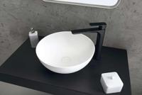Wastafelmengkraan Sapho Spy 1-hendel Recht Hoog 29.8 cm Mat Zwart - thumbnail