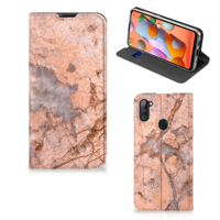 Samsung Galaxy M11 | A11 | Standcase | Marmer Oranje - thumbnail