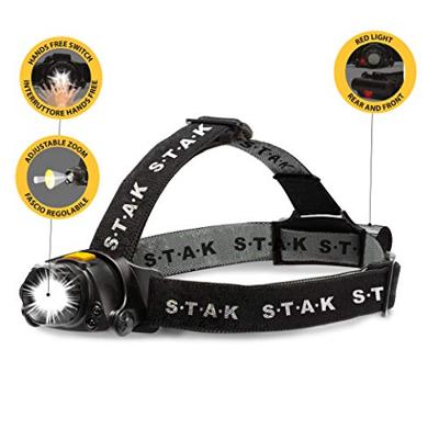 Hoofdlamp met ledlamp, oplaadbaar en verstelbaar Stak 10 W 900 Lm 6000 K