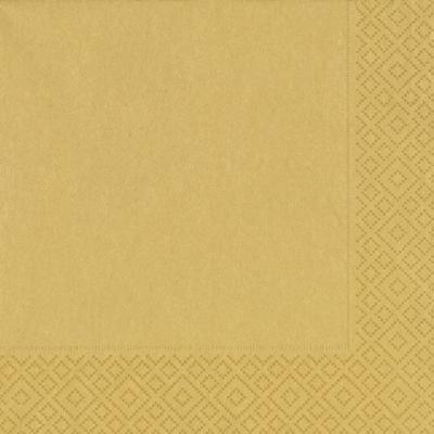 Duni servetten 33x33cm goud