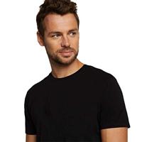 2-pak t-shirt ronde hals - Ruben - Bamboe heren ondershirt korte mouw - Wit - Zwart - Donkerblauw - Huidskleur - Witte t shirts hren - S - S - S - - thumbnail