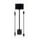 Gembird A-VGA-HDMI-02 video kabel adapter 0,15 m HDMI + VGA (D-Sub) VGA (D-Sub) Zwart - thumbnail