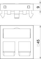OBO Bettermann 6119292 Afdekking Datatechniekdrager (b x h x d) 45 x 45 x 9 mm 1 stuk(s) Wit - thumbnail