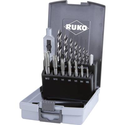 RUKO 259048RO Machinetapboorset 14-delig M3 - M12 DIN 352, DIN 376, DIN 338 HSS 1 set(s)