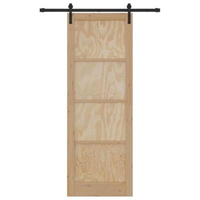 Schuifdeur met beslag 83x232 cm massief grenenhout