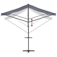 Luifel vrijstaand 500x300 cm stof en staal blauw en wit - thumbnail