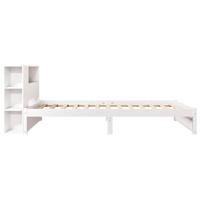 Bed met boekenkast zonder matras grenenhout wit 90x190 cm - thumbnail