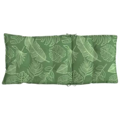 VidaXL Stoelkussens 4 st hoge rug bladpatroon oxford stof