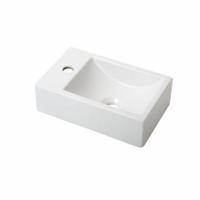 Fontein Plieger Houston Kraangat Links 37x23cm Mat Wit - thumbnail