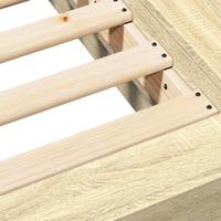 Bedframe bewerkt hout sonoma eikenkleurig 135x190 cm - thumbnail
