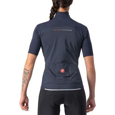 Castelli Perfetto RoS 2 Wind fietsshirt korte mouw blauw dames M Castelli Perfetto RoS 2 Wind fietsshirt korte mouw blauw dames M