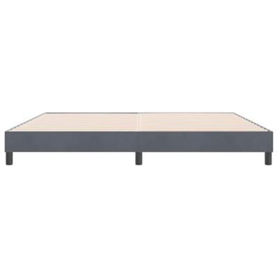 Boxspring zonder matras fluweel donkergrijs 180x210 cm