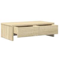 Monitorstandaard met lades 50x27x15 cm hout sonoma eikenkleur - thumbnail