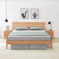 VidaXL Opbergbox 70x40x18 cm stof grijs - thumbnail