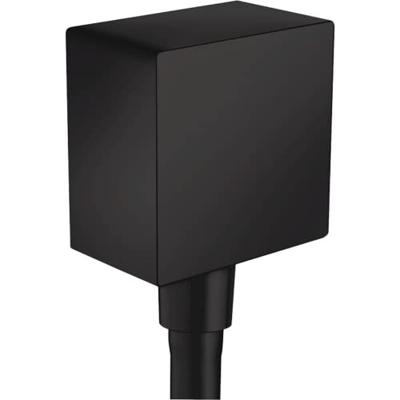Muuraansluitbocht FixFit Square HansGrohe met Terugslagklep Mat Zwart Muuraansluitbocht FixFit Square HansGrohe met Terugslagklep Mat Zwart