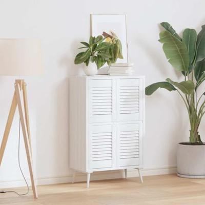 Kastdeuren louvredesign 4 st 39,5x29,5 cm wit