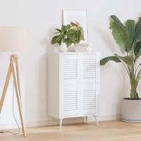 Kastdeuren louvredesign 4 st 39,5x29,5 cm wit - thumbnail