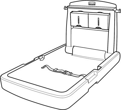 Rubbermaid Rubbermaid babyverschoontafel verticaal kunststof - grijs