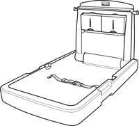 Rubbermaid Rubbermaid babyverschoontafel verticaal kunststof - grijs - thumbnail