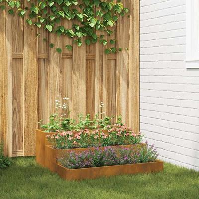 Tuin Bloempot Roestig 90 x 90 x 35 cm Cortenstaal