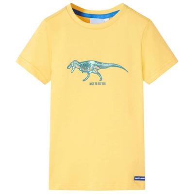 Kindershirt dinosaurusprint 104 lichtokerkleurig Kindershirt dinosaurusprint 104 lichtokerkleurig