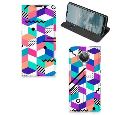 Nokia G10 | G20 Stand Case Blokken Kleurrijk Nokia G10 | G20 Stand Case Blokken Kleurrijk