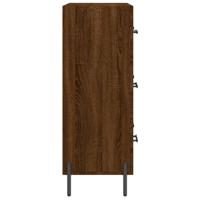 Dressoir 69,5x34x90 cm bewerkt hout bruin eikenkleur - thumbnail