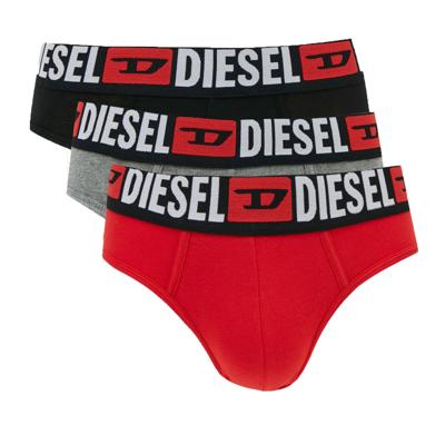 Diesel Herenslips Andre 3-pack zwart-grijs-rood