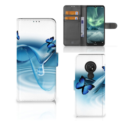 Nokia 7.2 | Nokia 6.2 | Telefoonhoesje | Met pasjeshouder | Vlinders