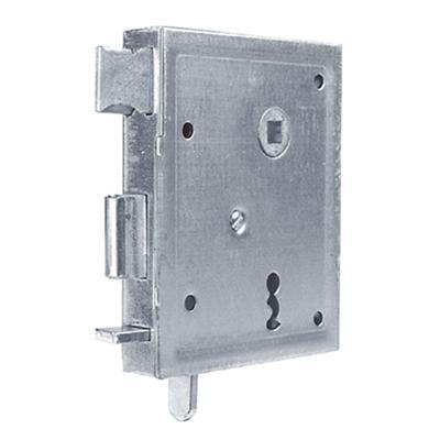 Mauer opleg klavier poortslot met dagschoot - doornmaat 60 mm - 3360 BB/KD - incl. deurkrukgarnituur met schild (zwart) - staal verzinkt