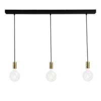 Masterlight HanglampConcepto 3-lichts zwart met goud - 2237-02-100-3 - thumbnail